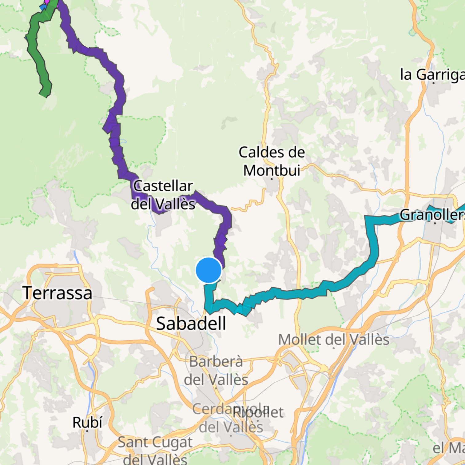 Map itinerary