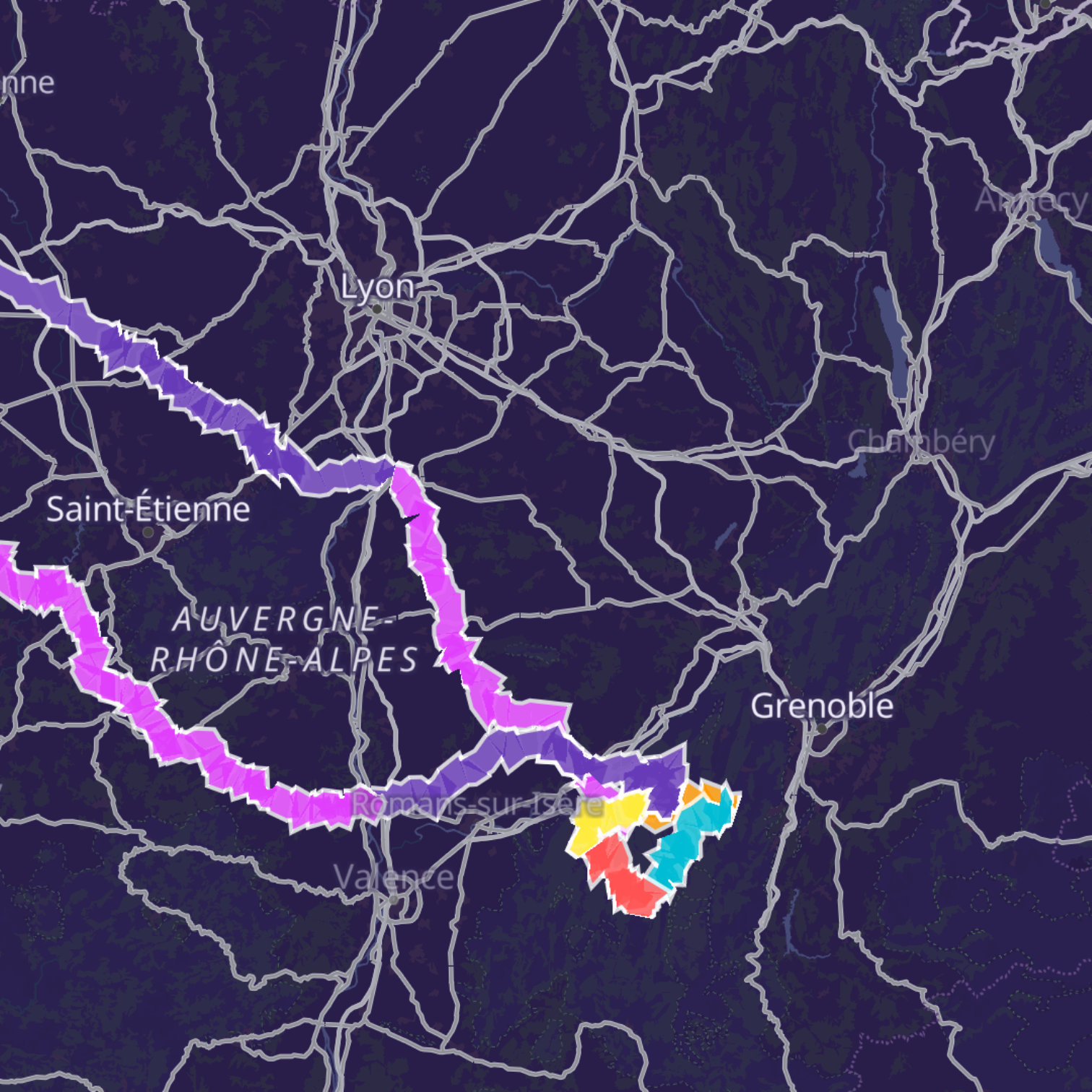Map itinerary