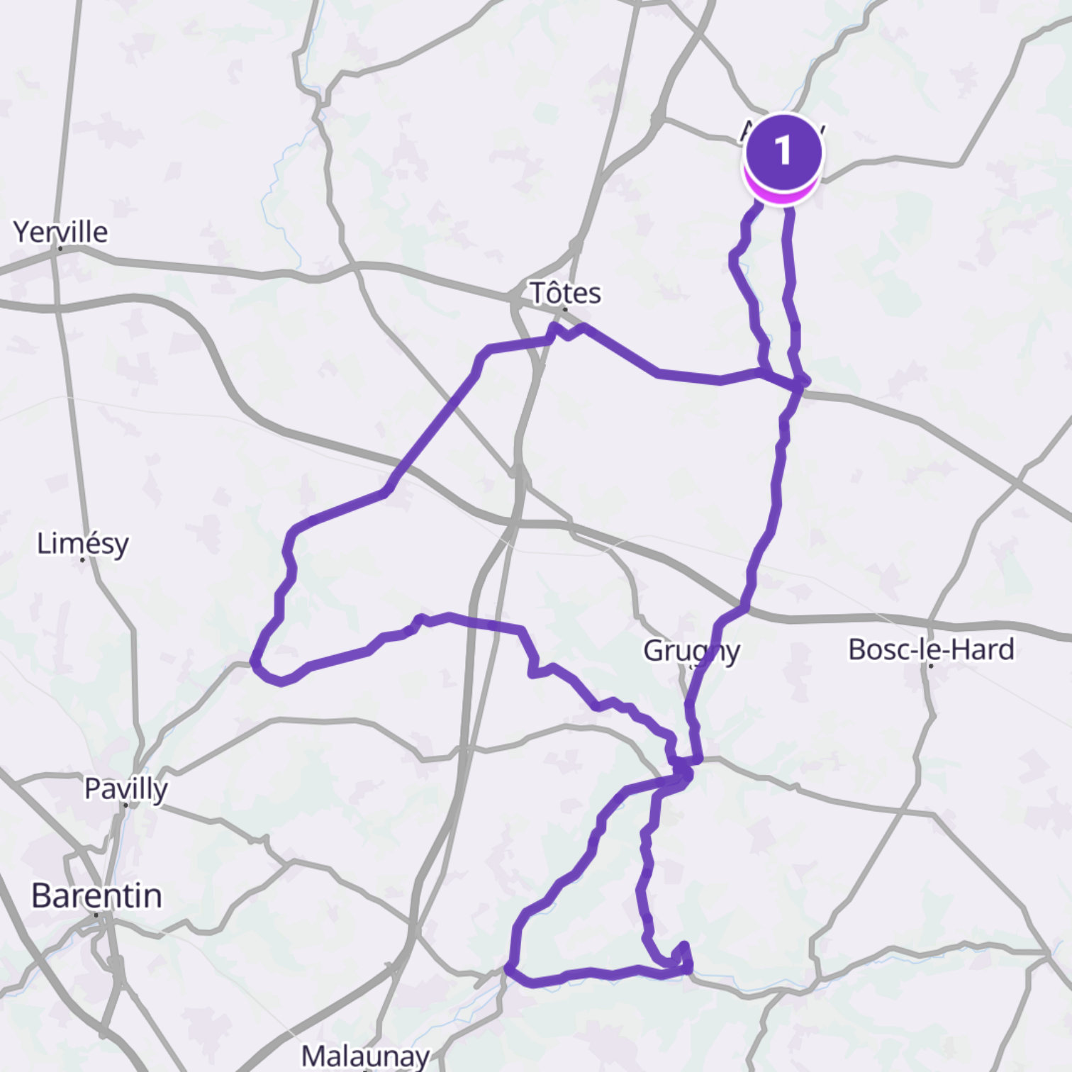 Map itinerary