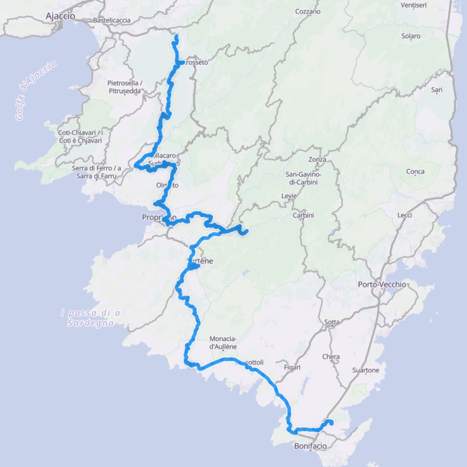 Map itinerary