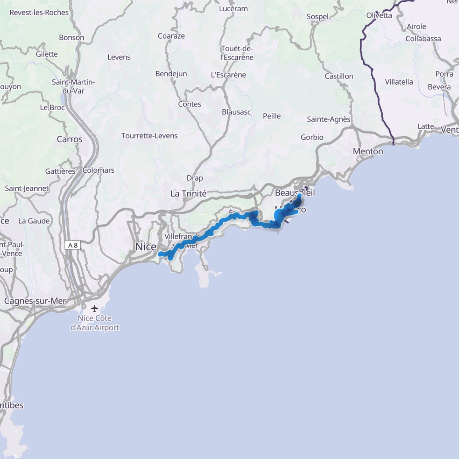 Map itinerary