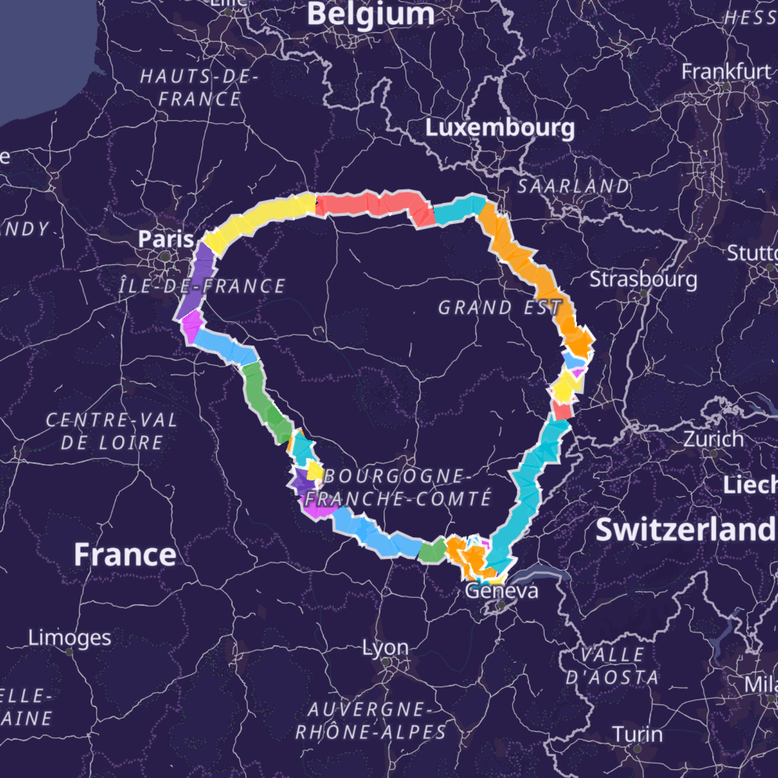 Map itinerary