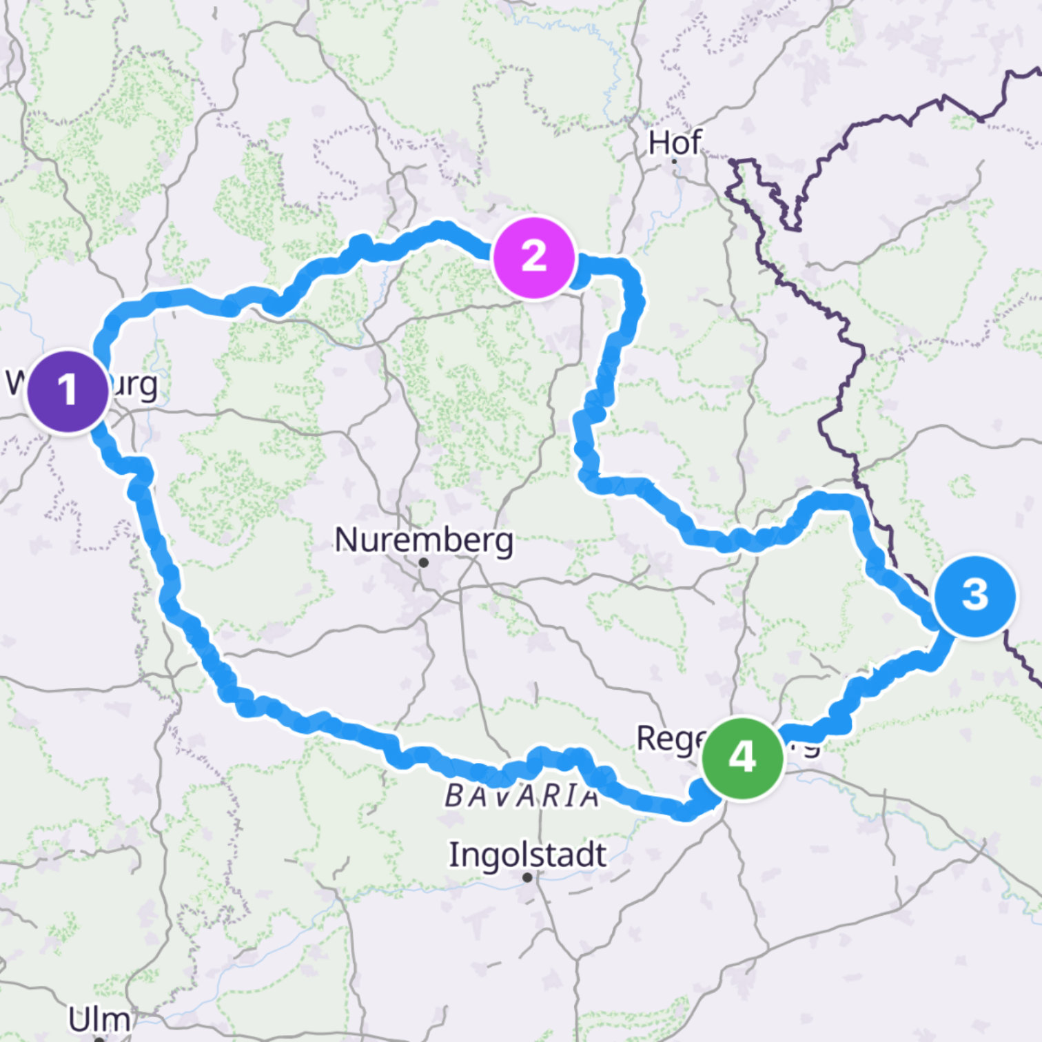 Map itinerary