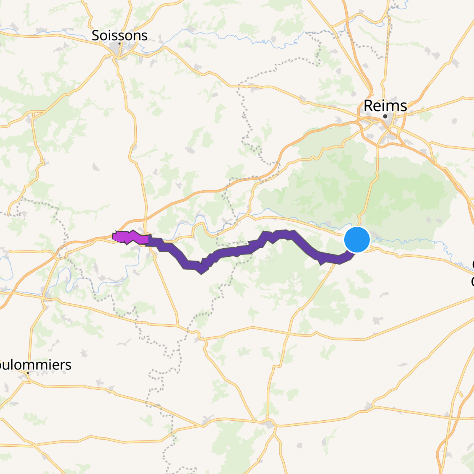 Map itinerary