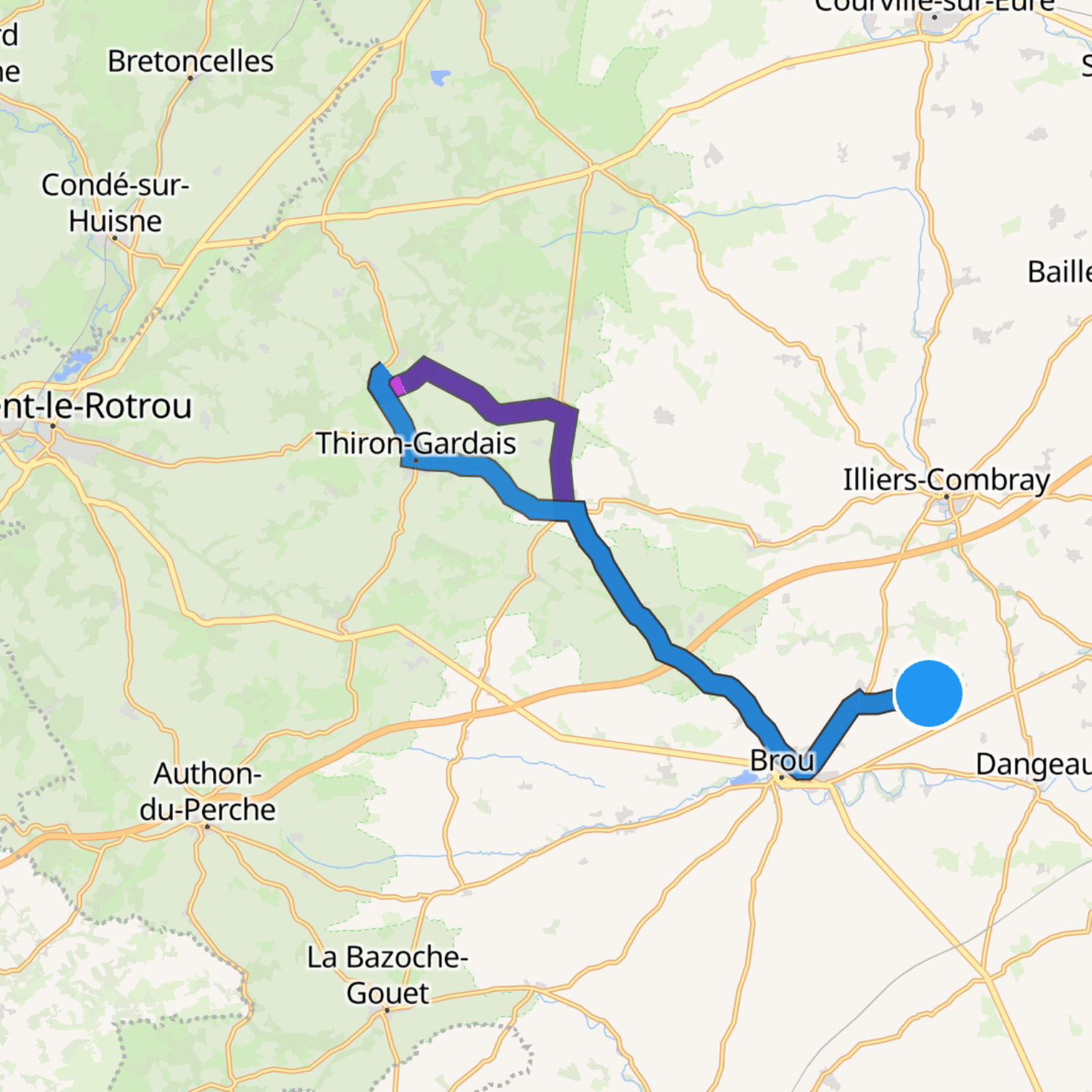 Map itinerary