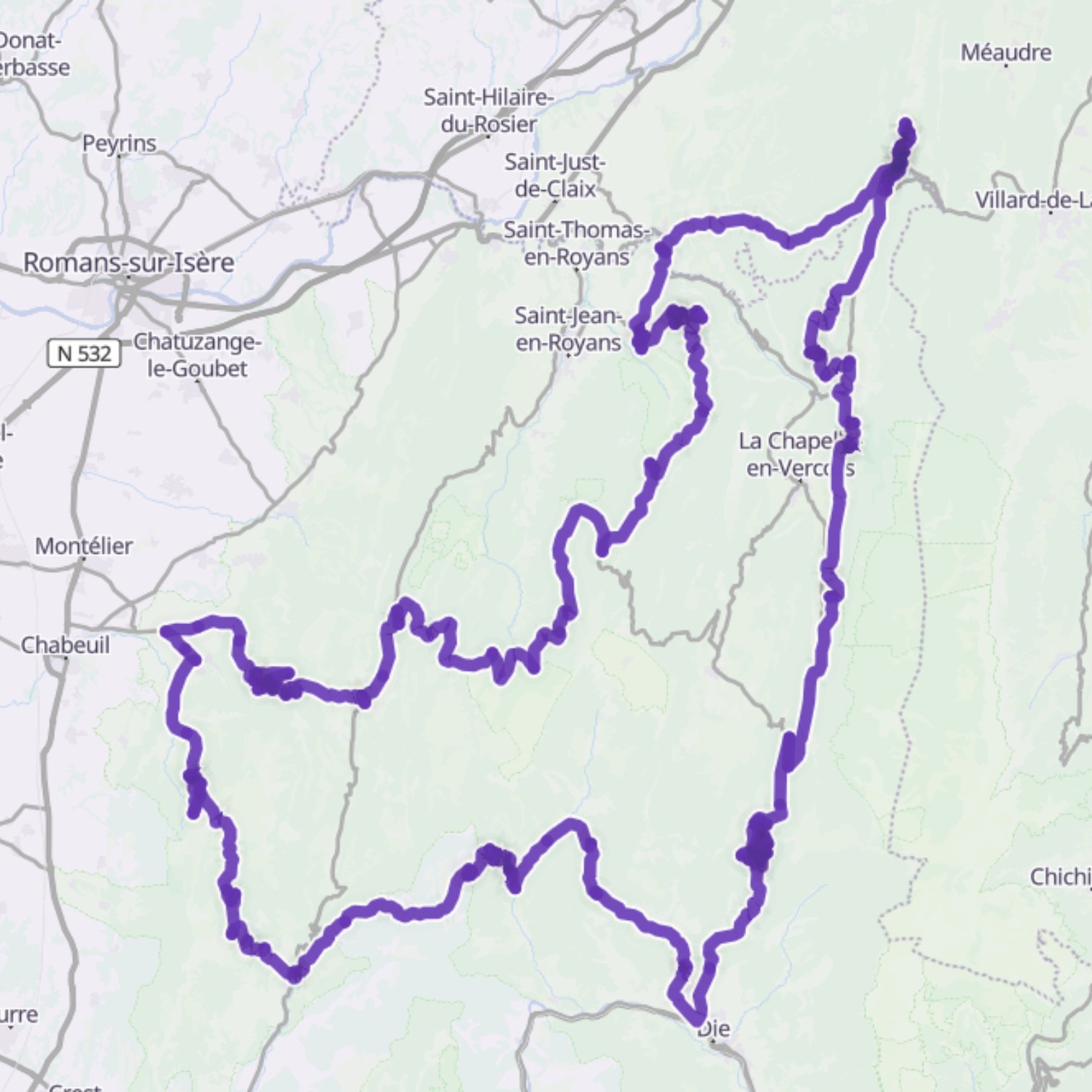 Map itinerary