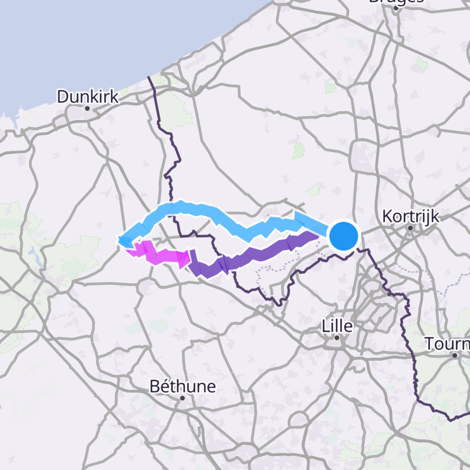 Map itinerary