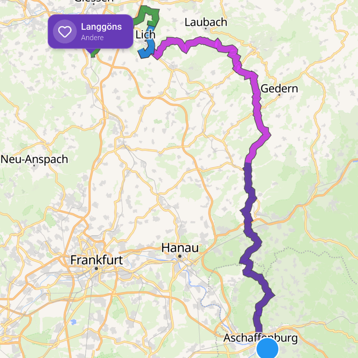 Map itinerary