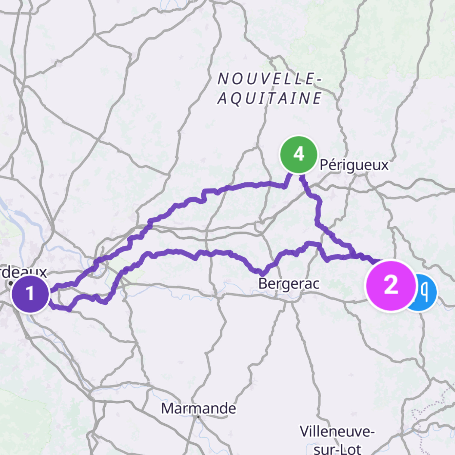 Map itinerary