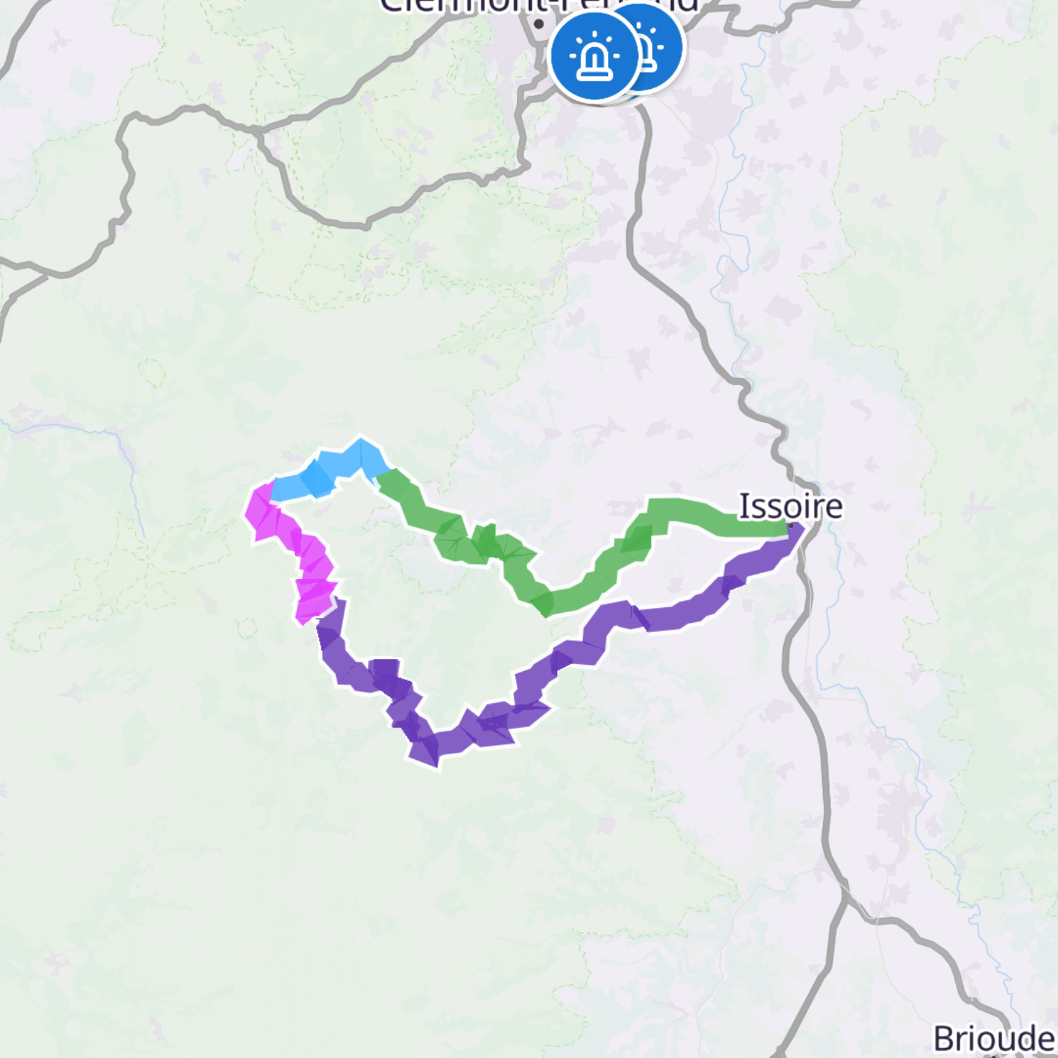 Map itinerary