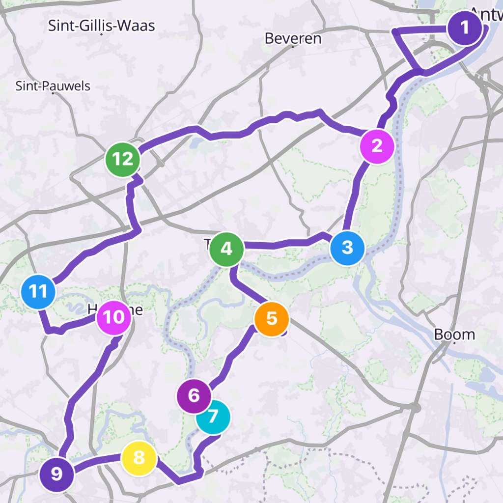 Map itinerary