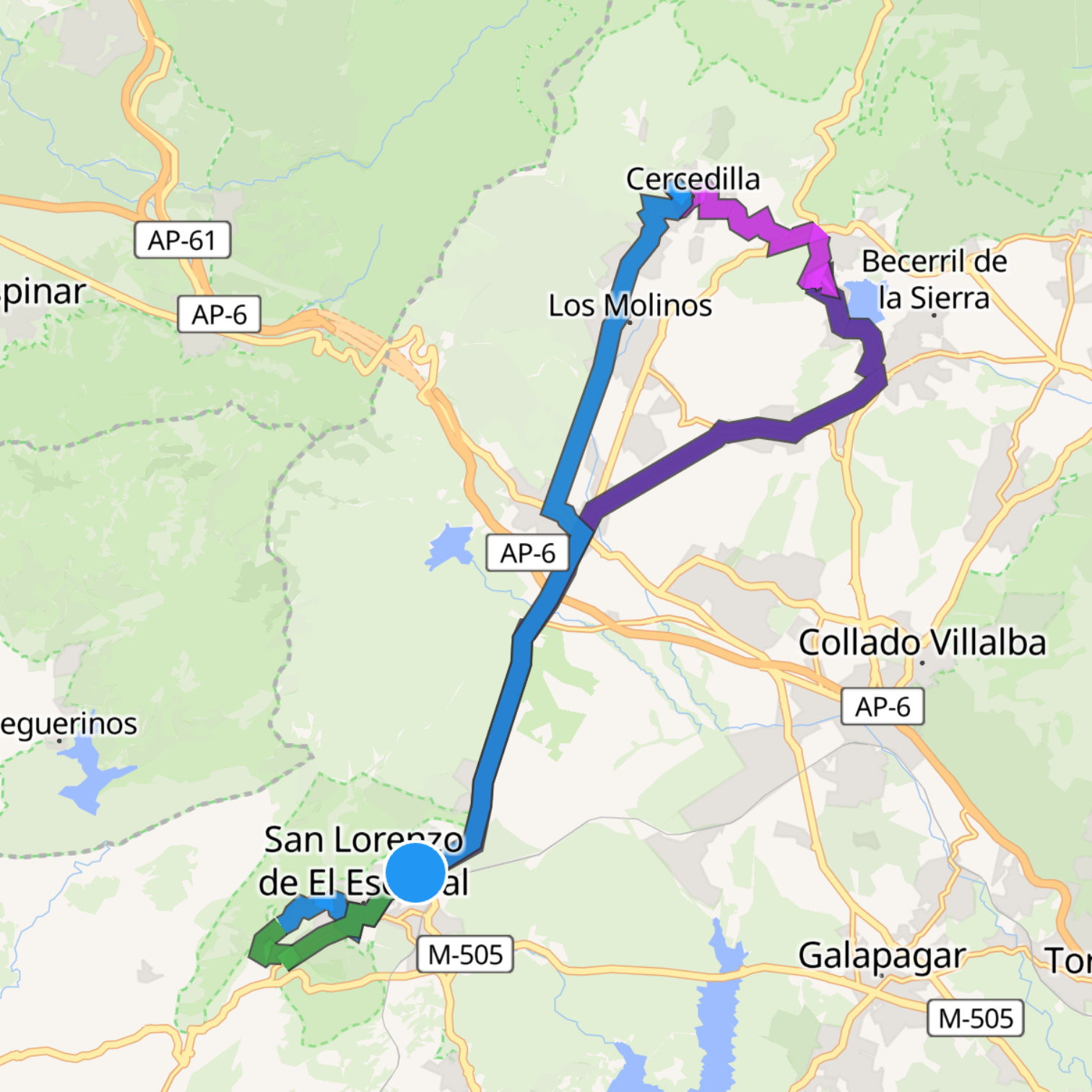 Map itinerary