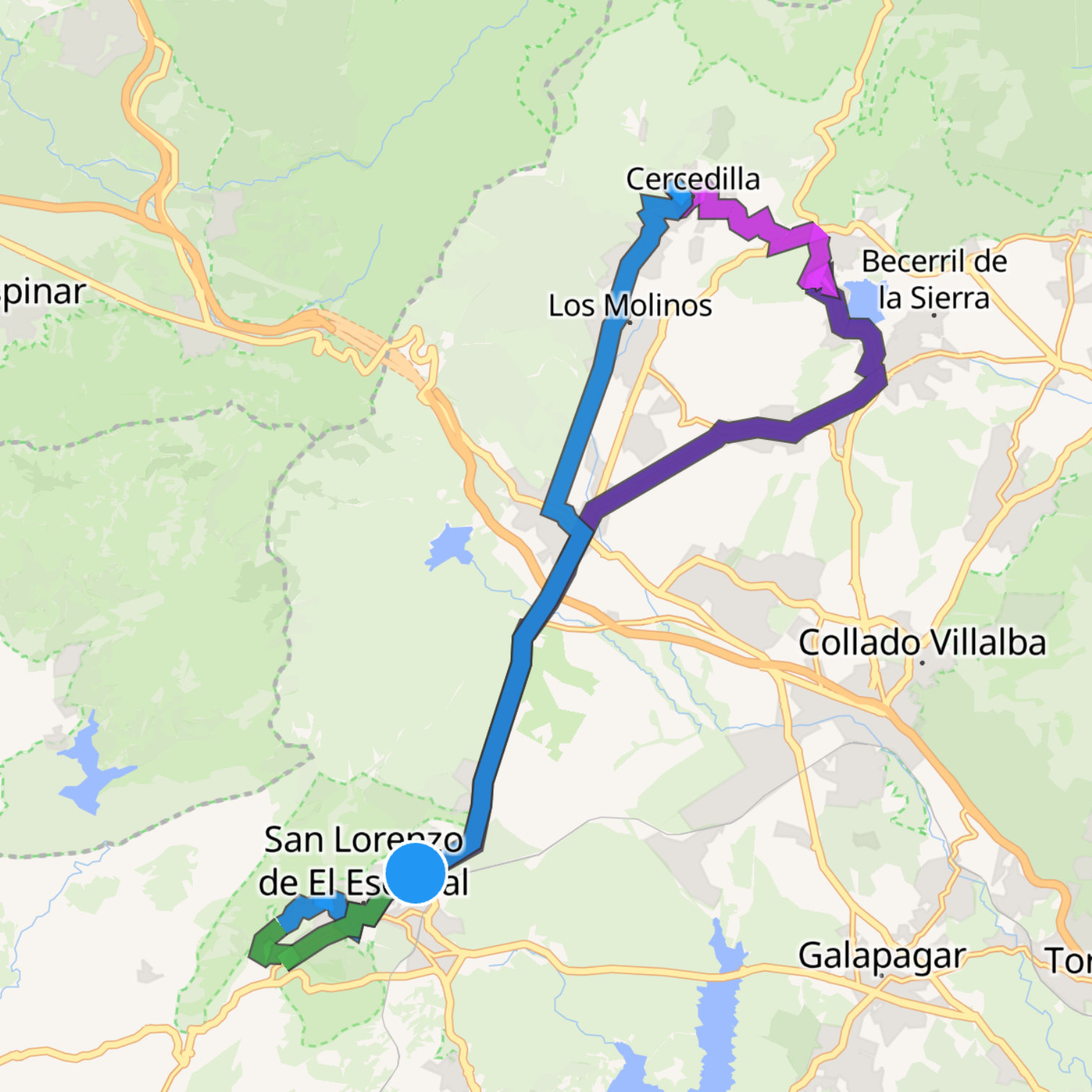 Map itinerary