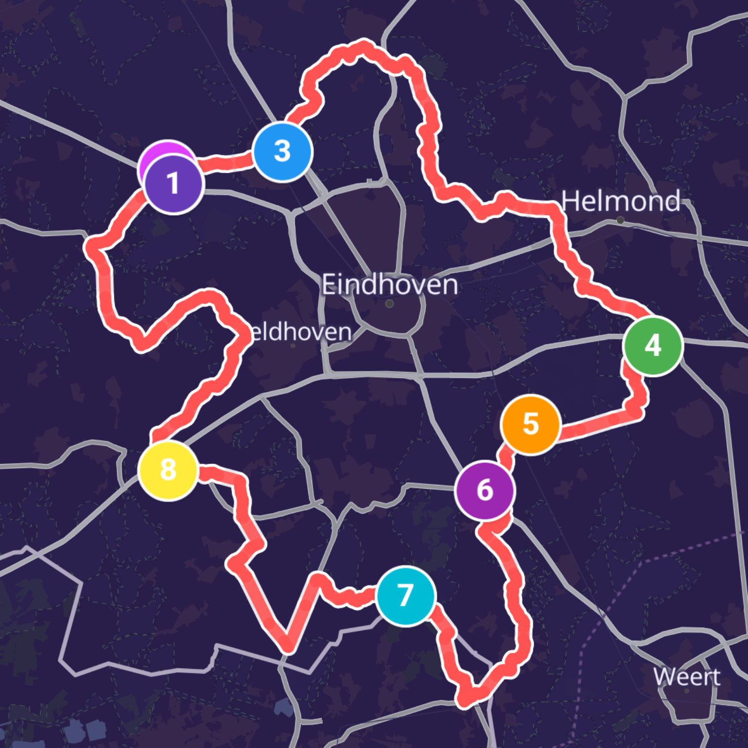 Map itinerary