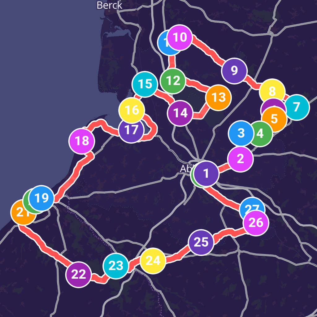 Map itinerary