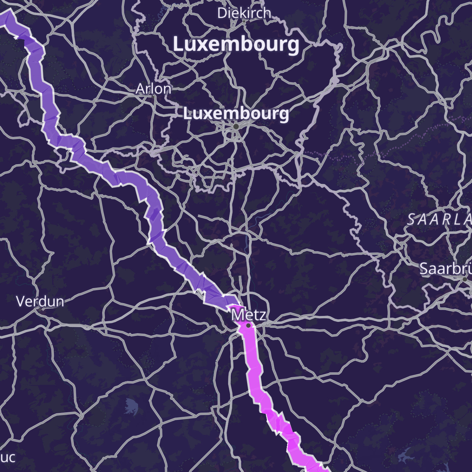 Map itinerary