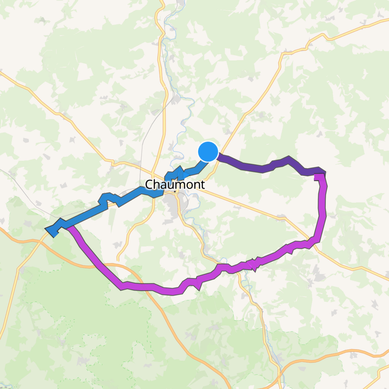 Map itinerary