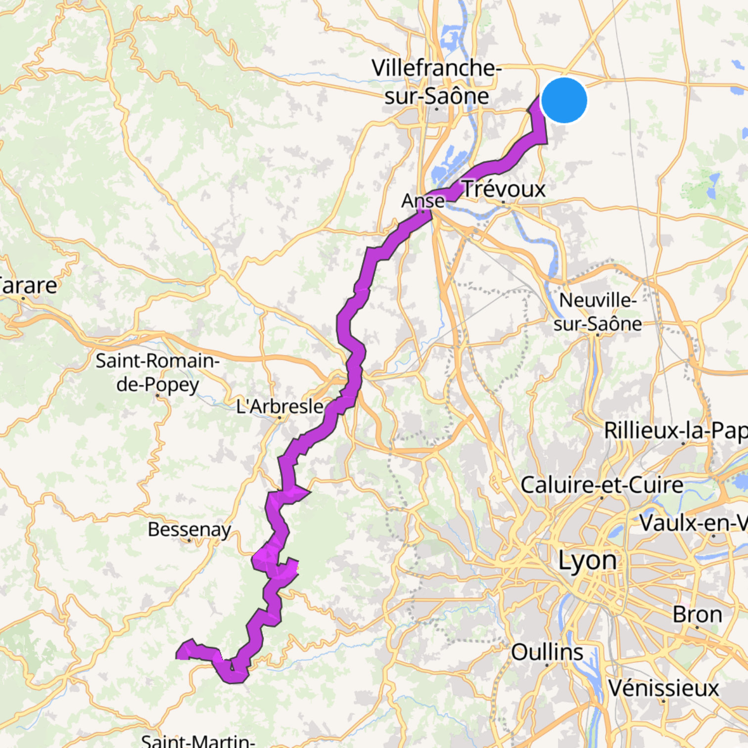 Map itinerary