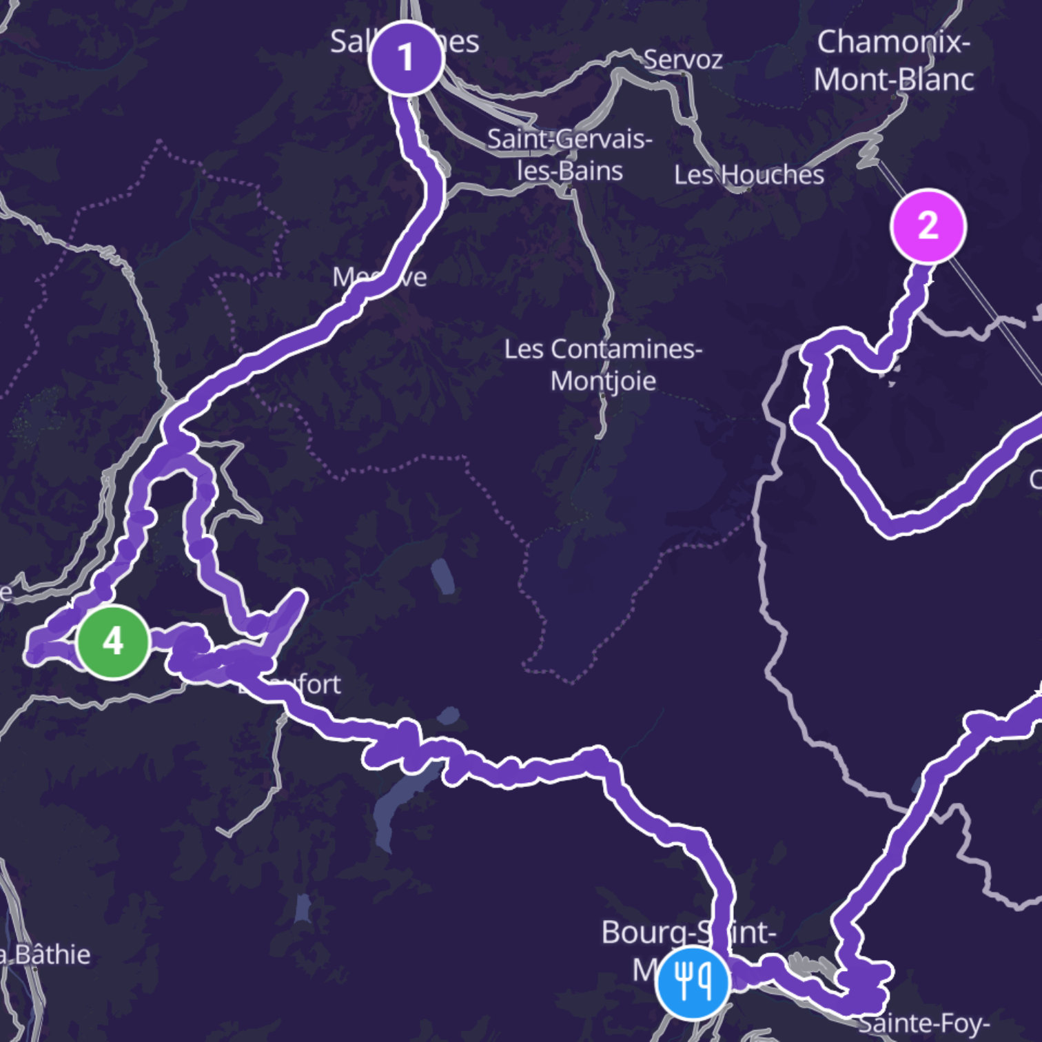 Map itinerary