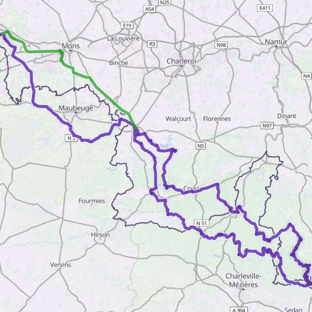 Map itinerary