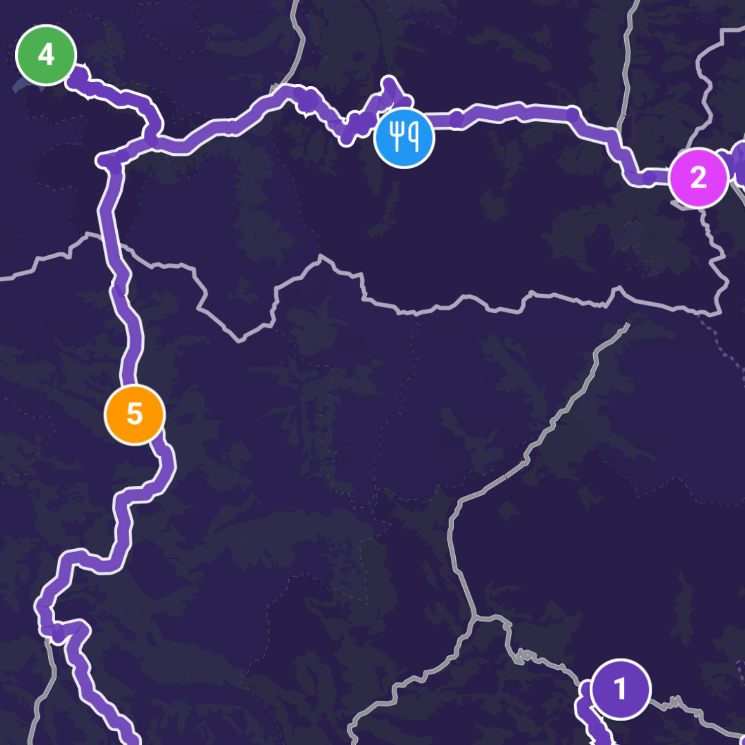 Map itinerary