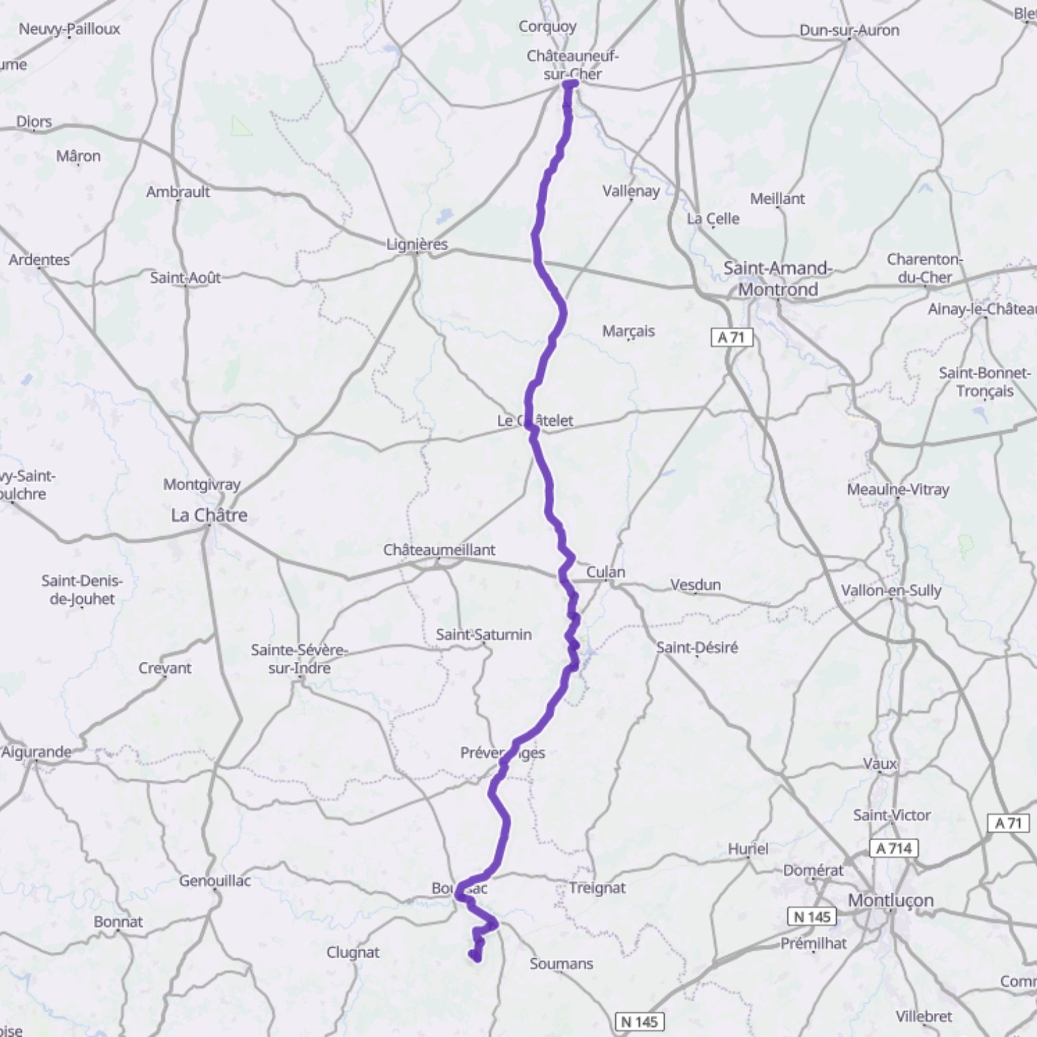 Map itinerary