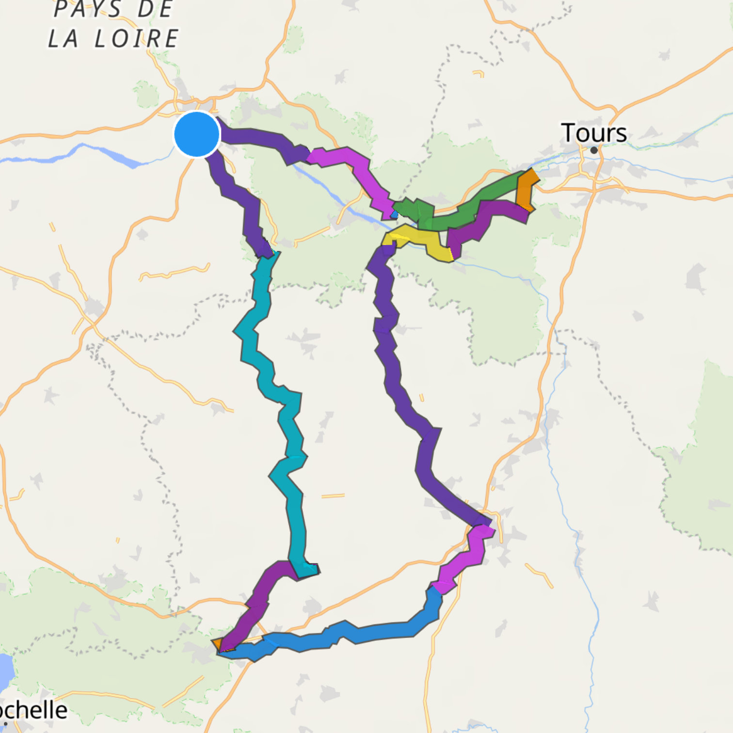 Map itinerary