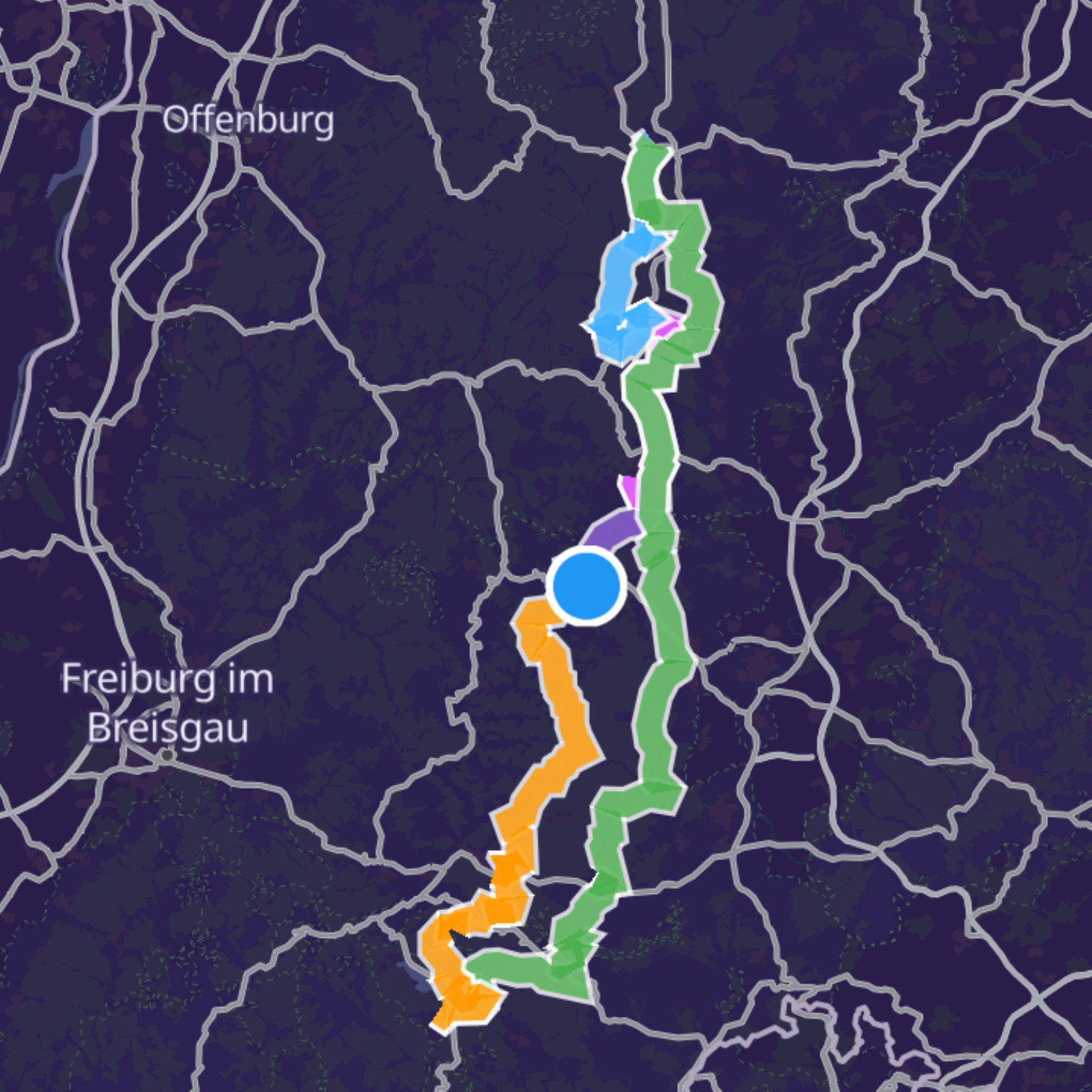 Map itinerary
