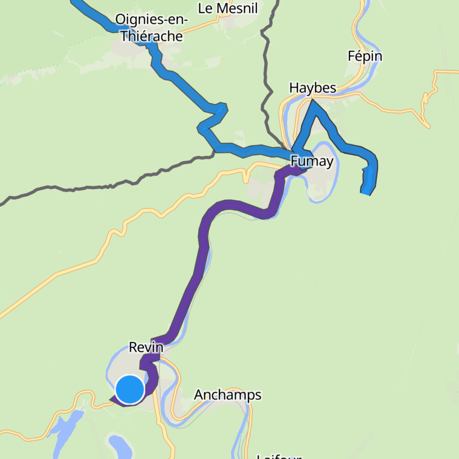Map itinerary