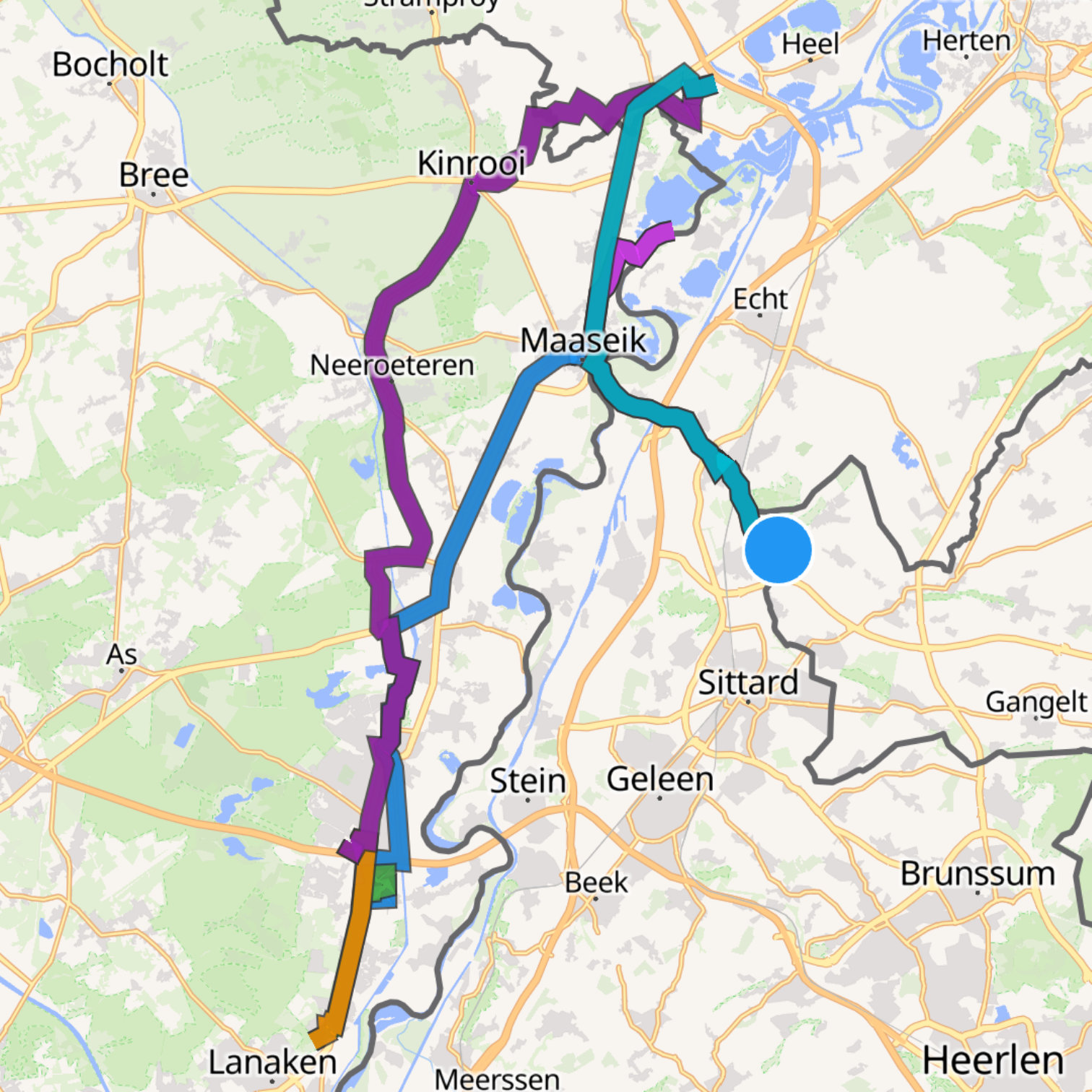Map itinerary