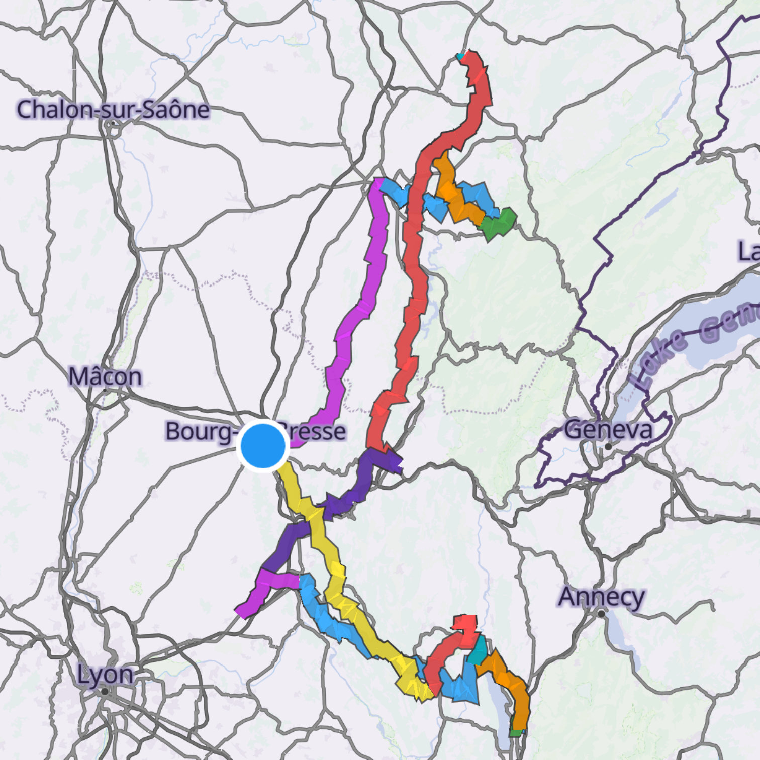 Map itinerary
