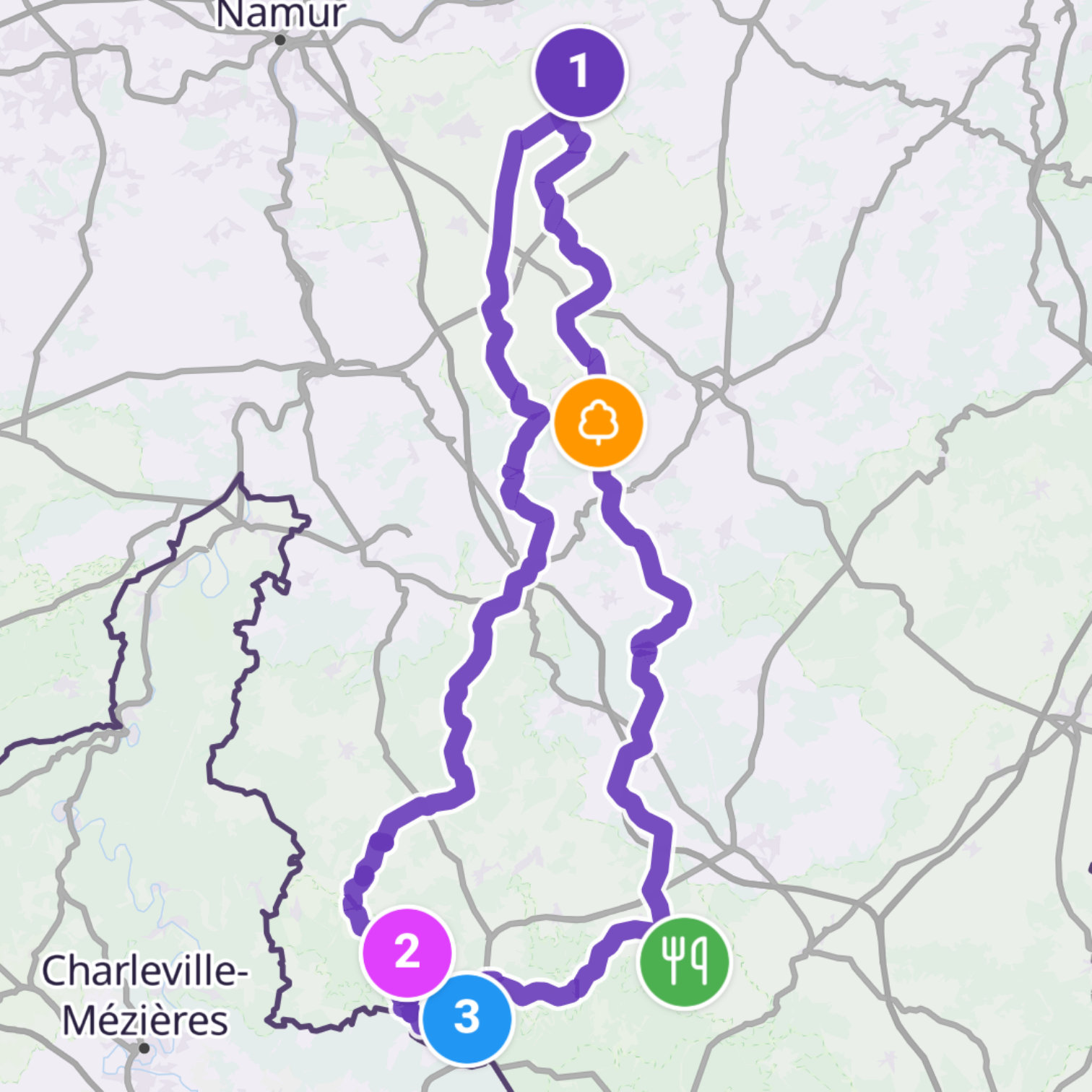 Map itinerary