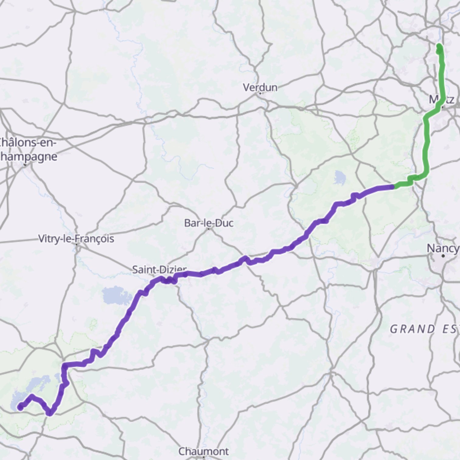 Map itinerary