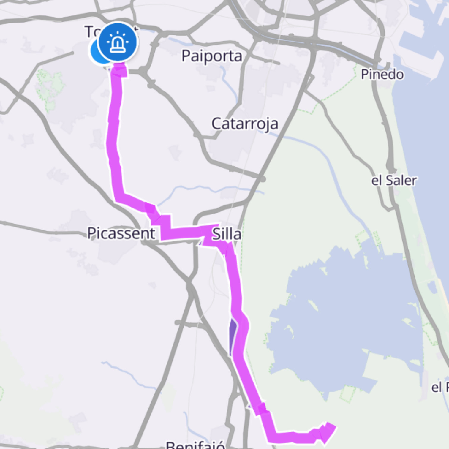 Map itinerary