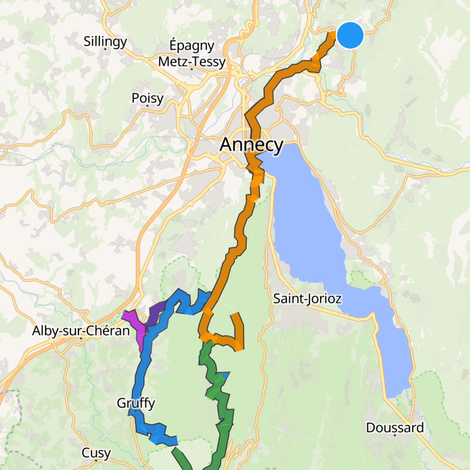 Map itinerary