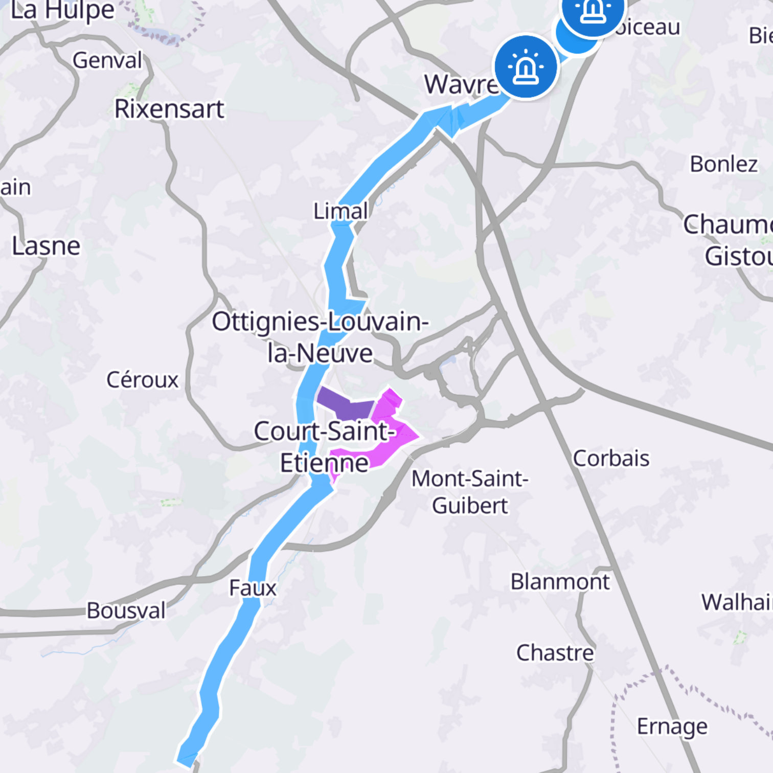 Map itinerary