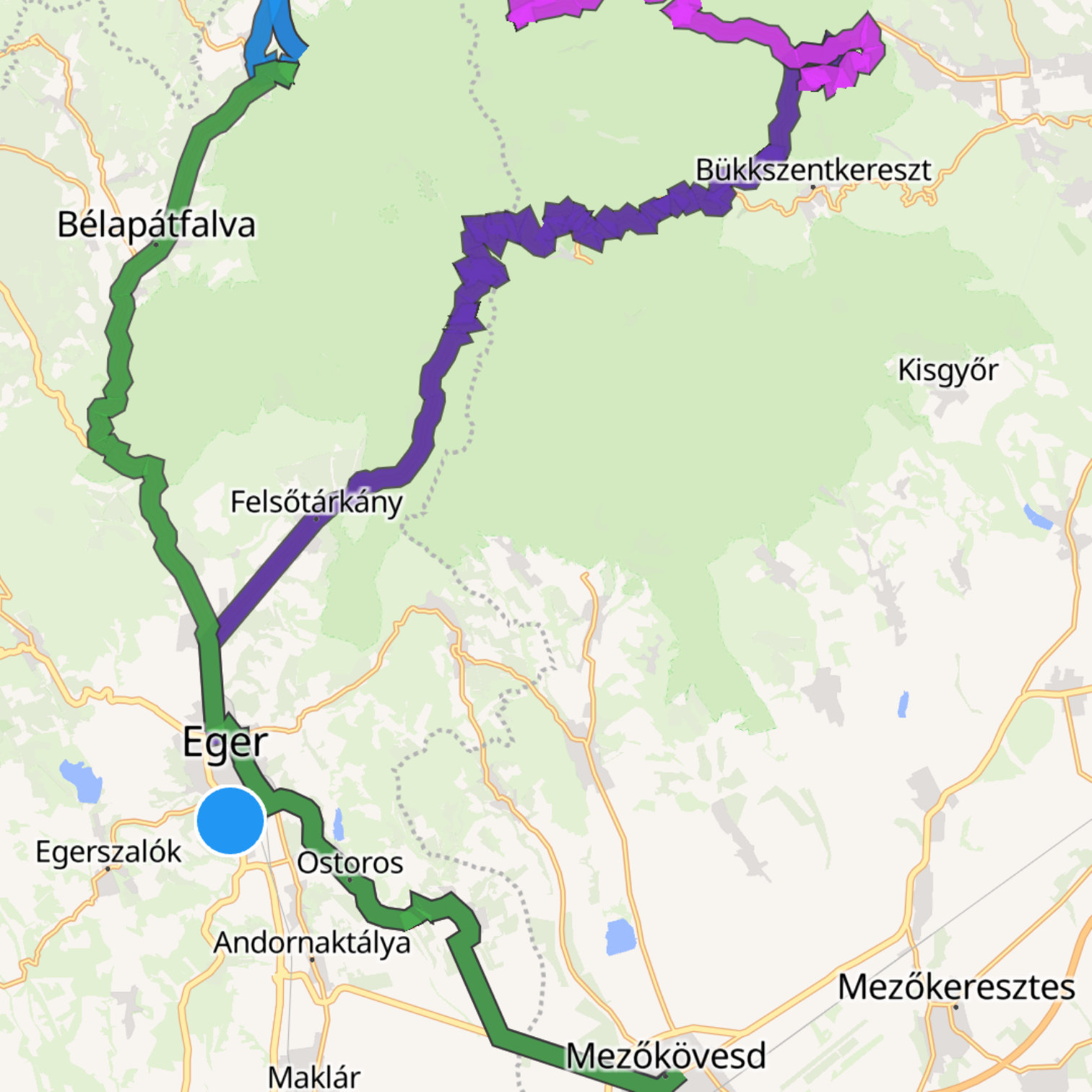 Map itinerary