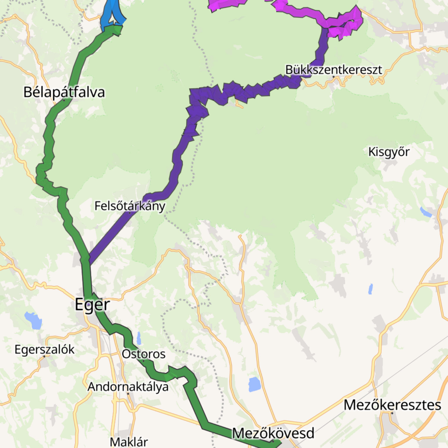 Map itinerary