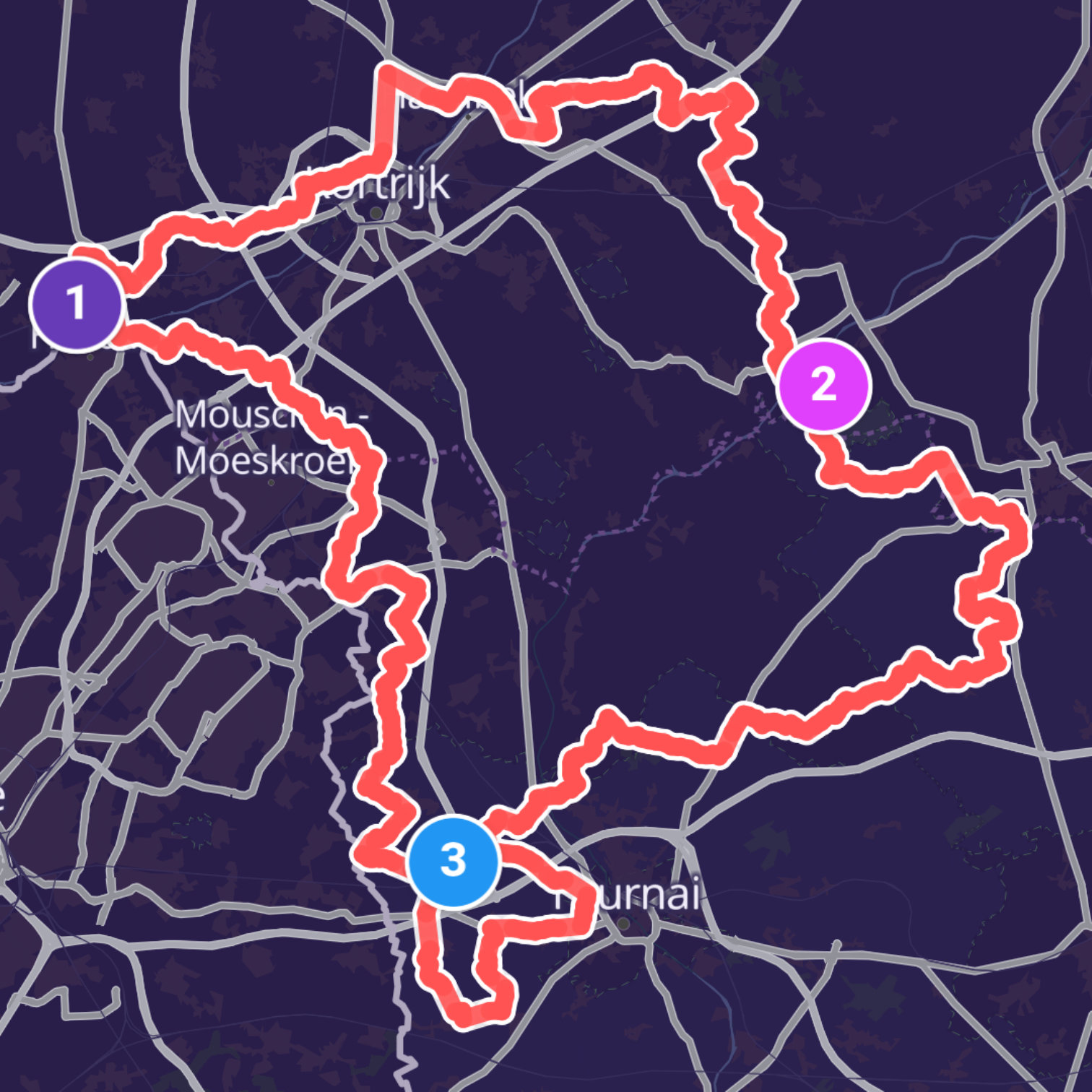 Map itinerary