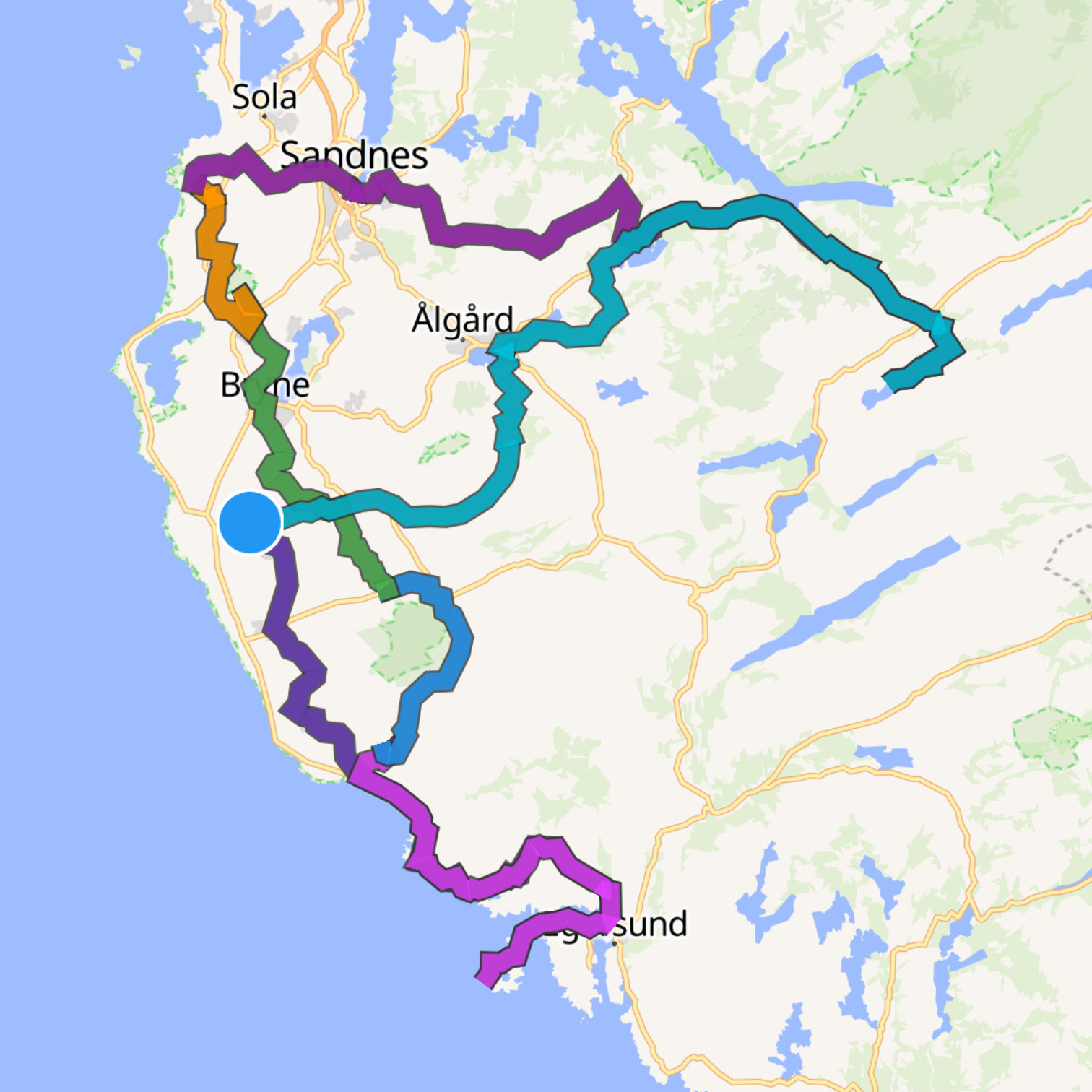 Map itinerary