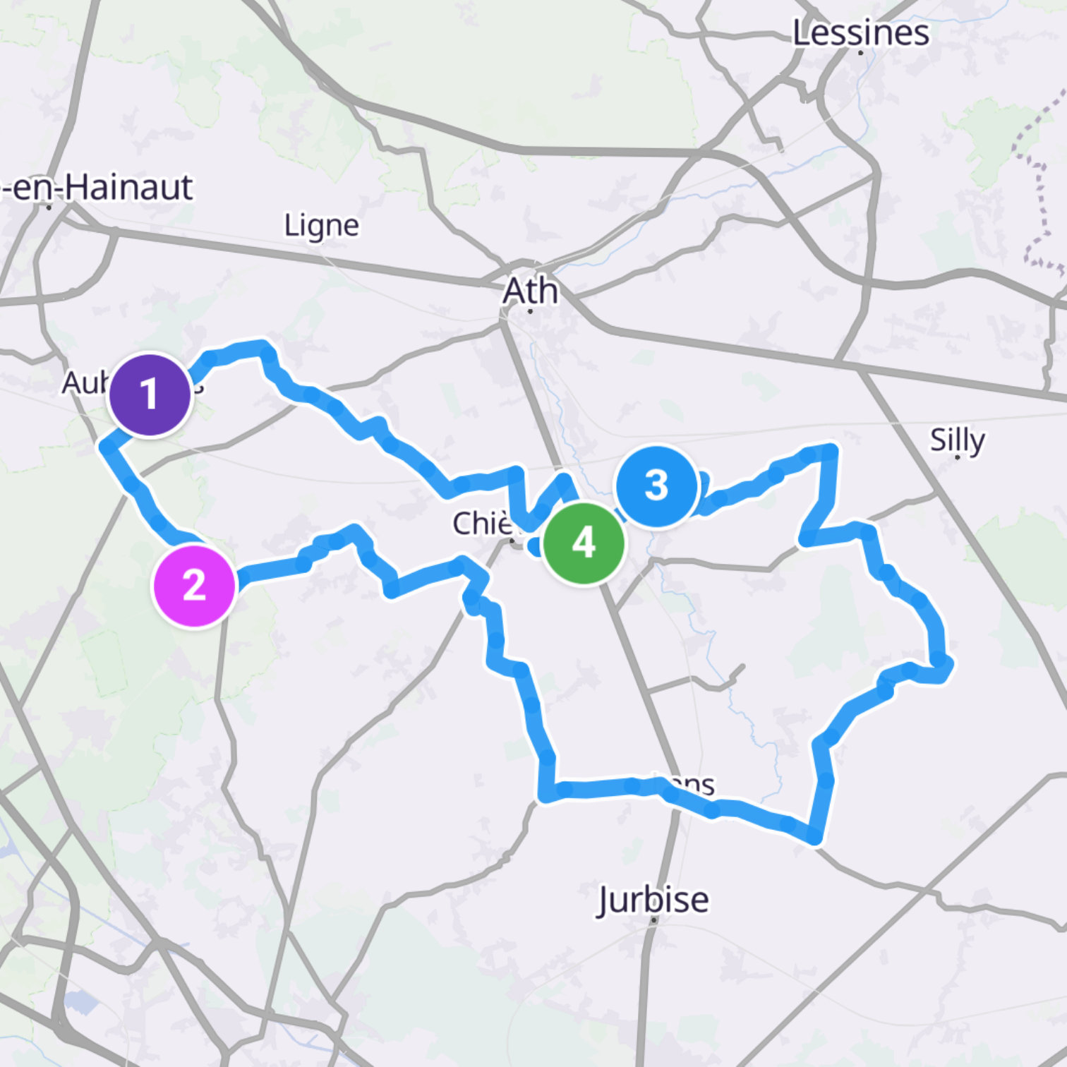 Map itinerary