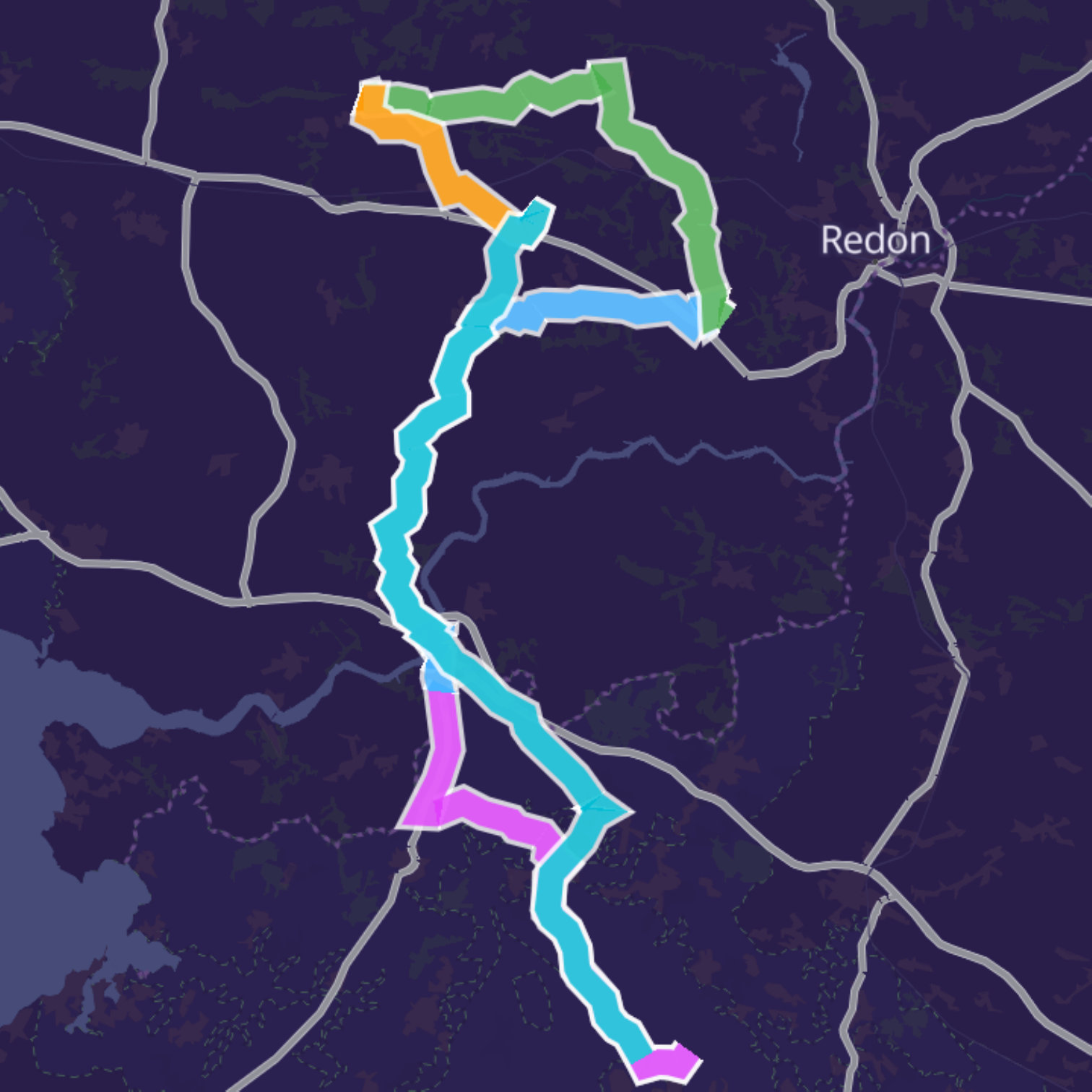 Map itinerary