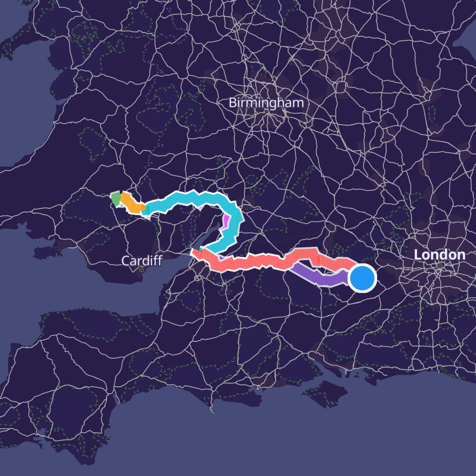 Map itinerary