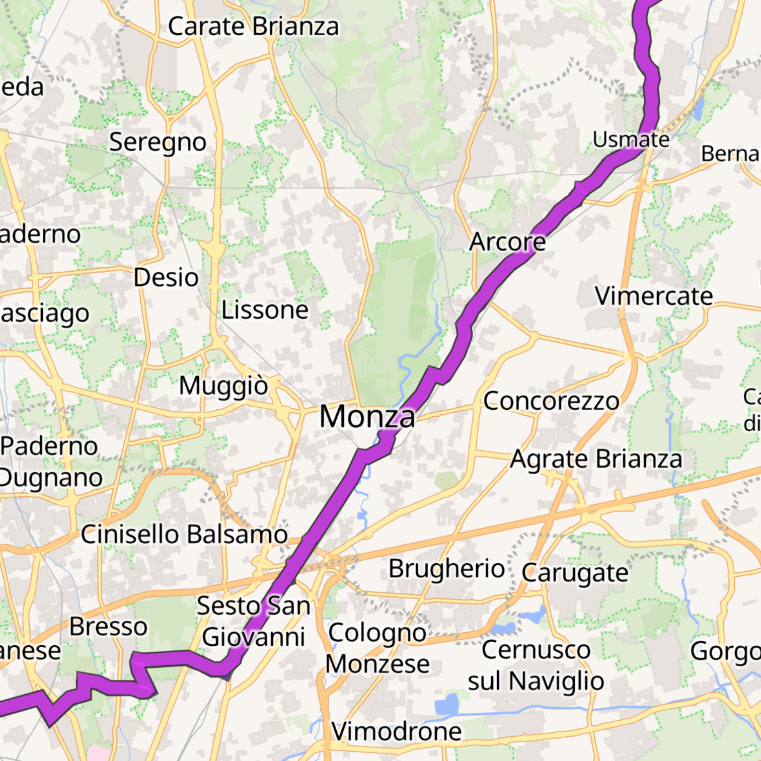 Map itinerary