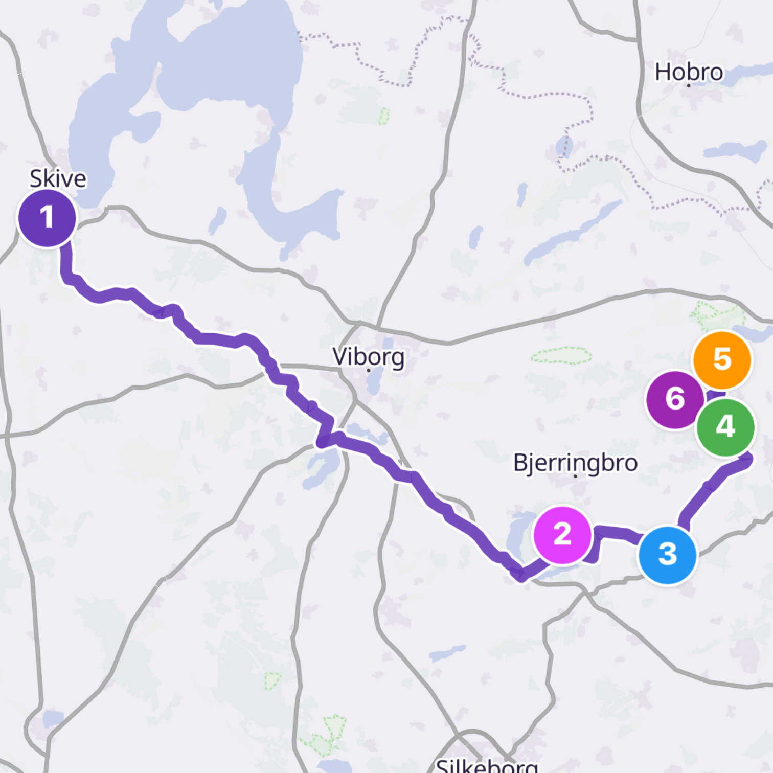 Map itinerary