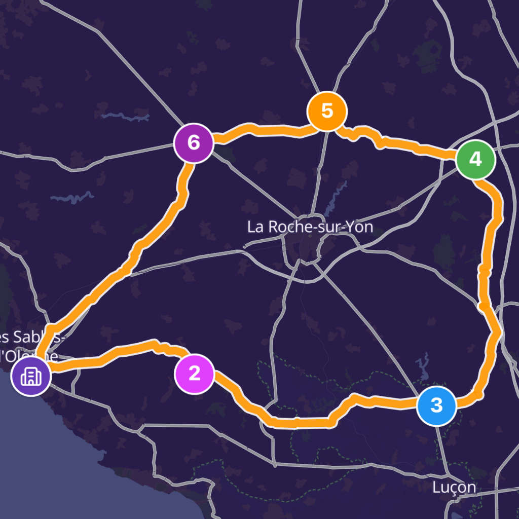 Map itinerary