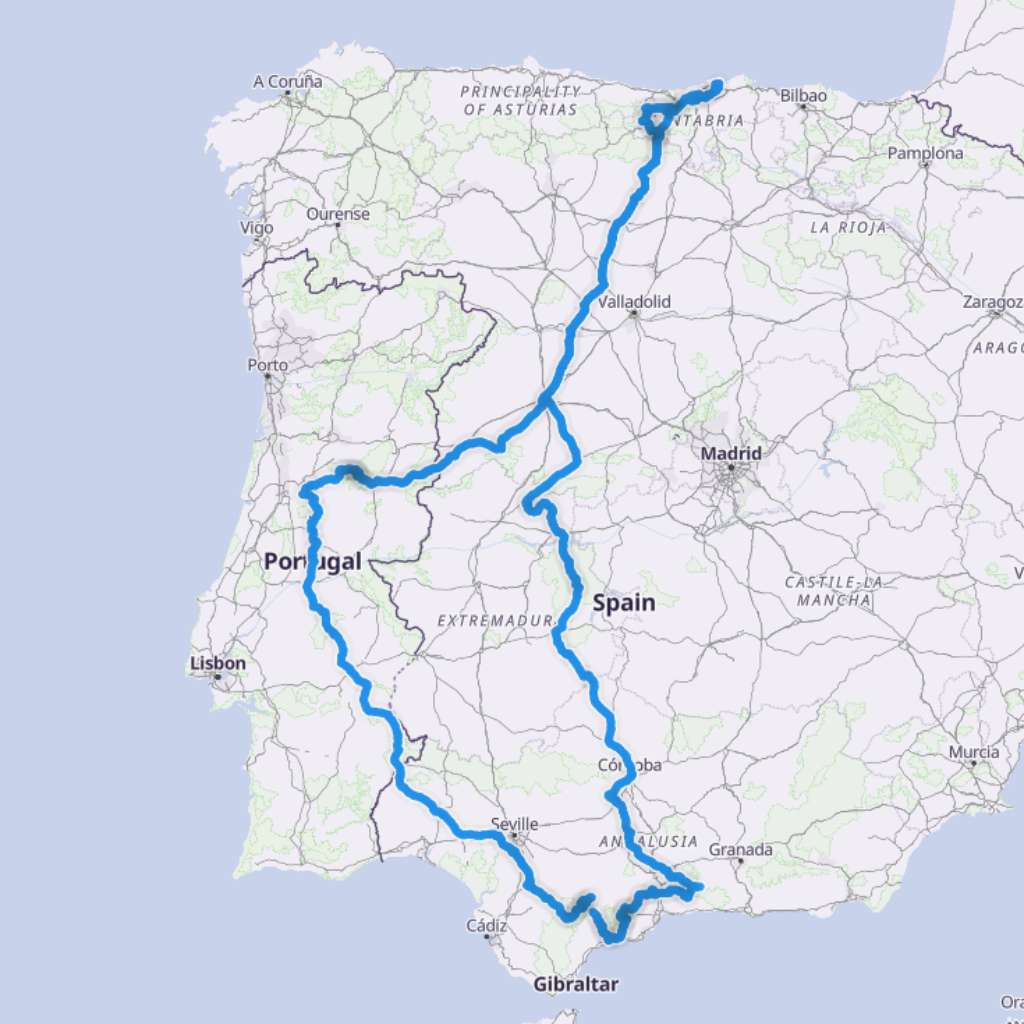 Map itinerary