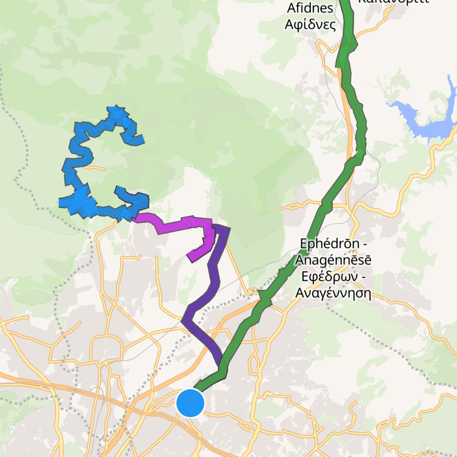 Map itinerary