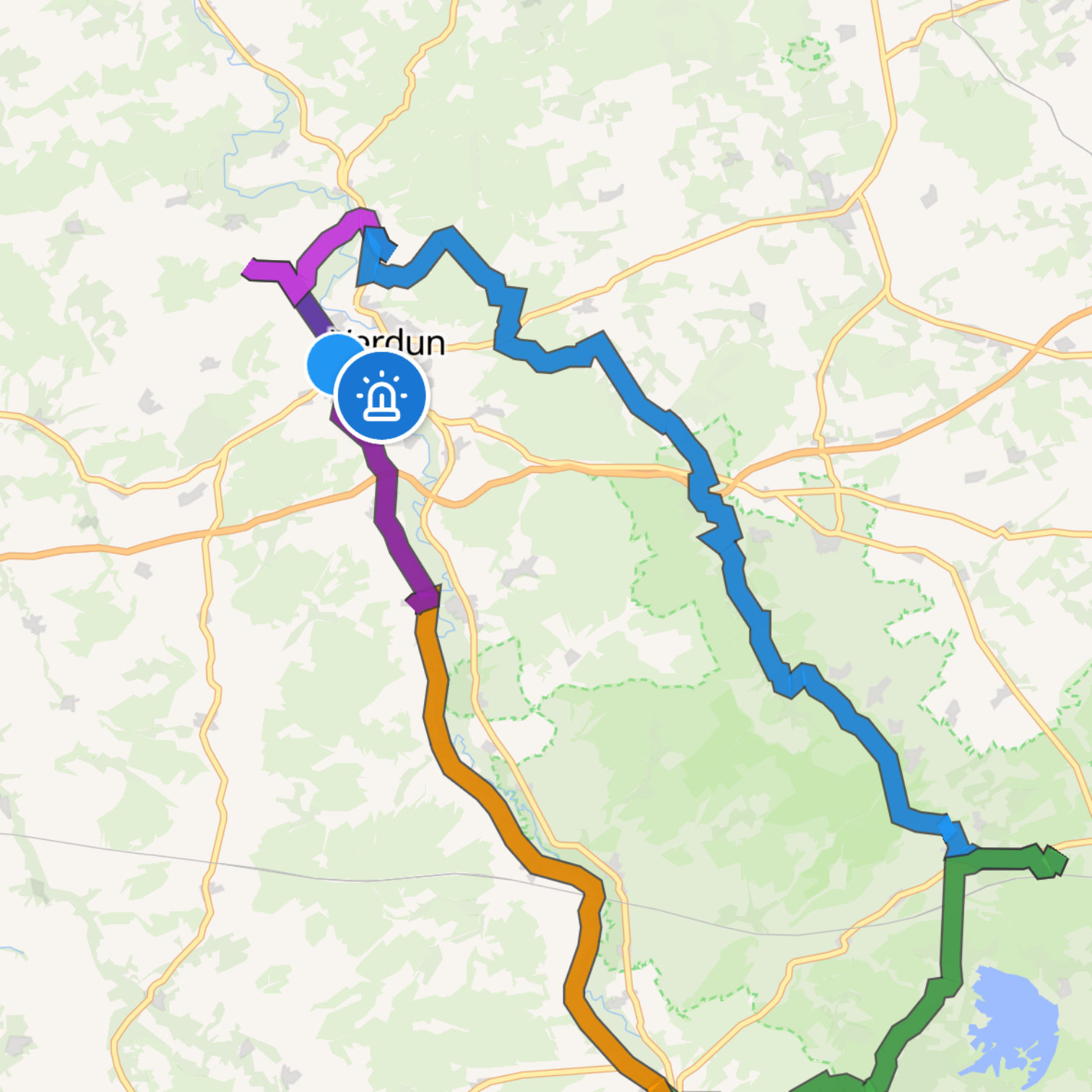 Map itinerary