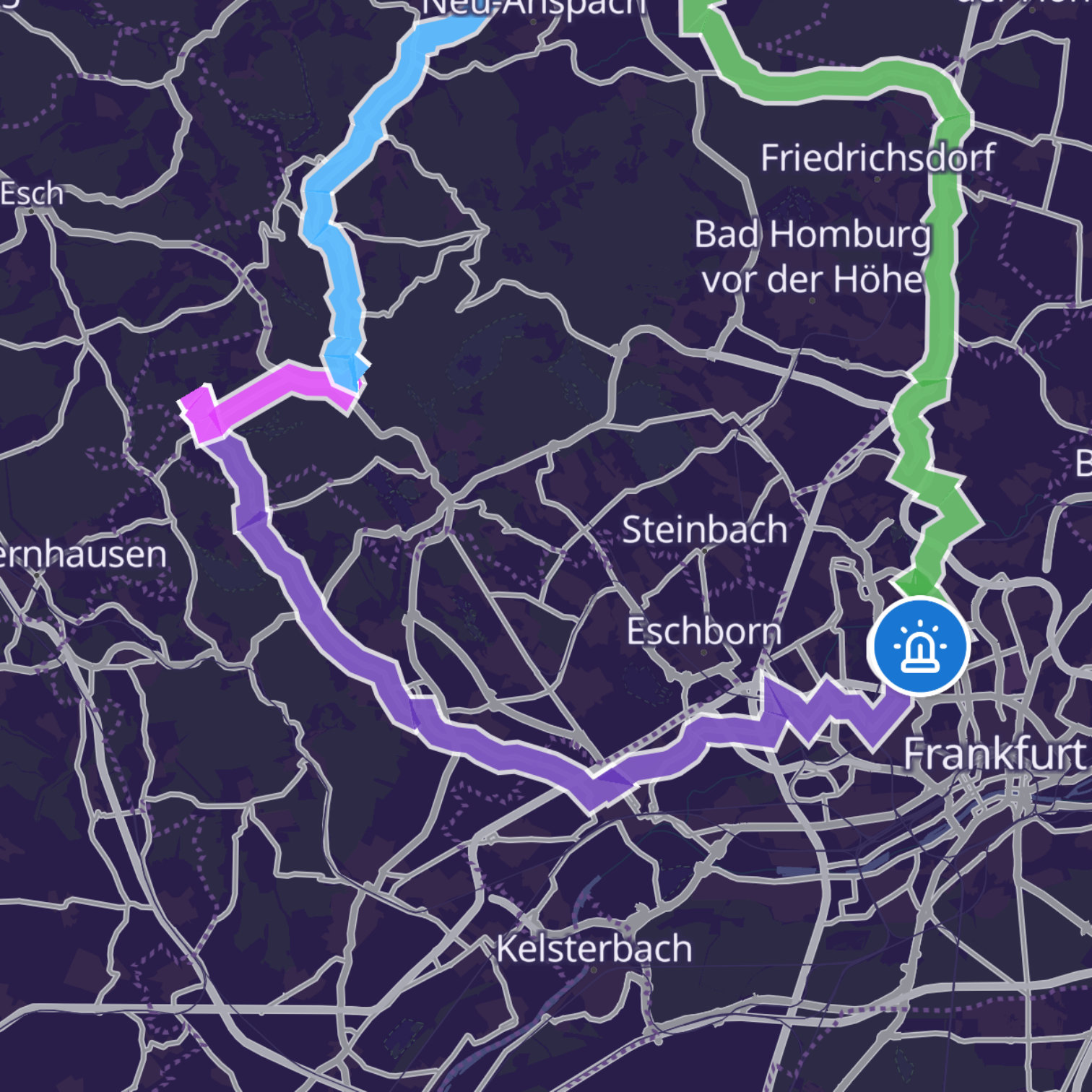 Map itinerary
